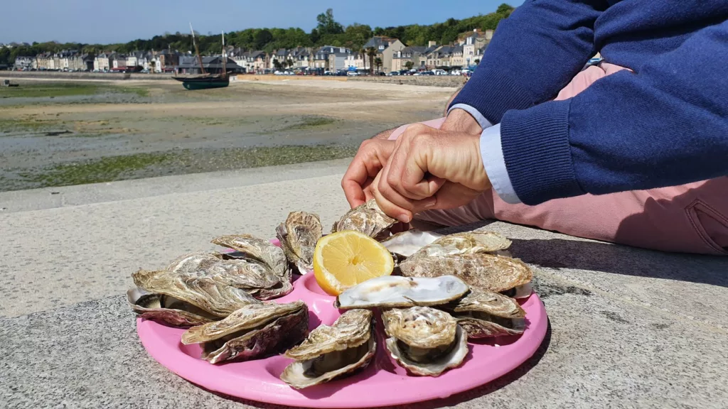 Huitres de Cancale produites près du Mont Saint-Michel